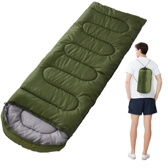 Stock Enveloppe Sac de Couchage pour Camping en Plein Air Sac de Couchage en Coton Creux pour Adultes